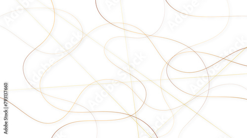 Colorful random pattern line stroke on a transparent background. Decorative golden pattern with tangled curved lines. Random chaotic lines abstract geometric pattern vector background.	
