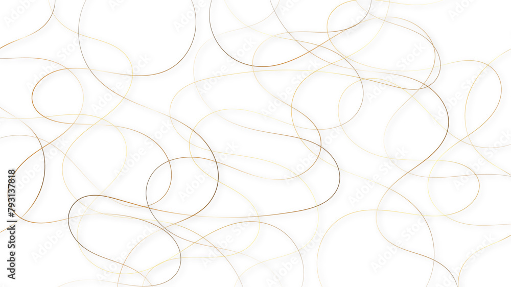 Random chaotic golden line for design element. Simple golden scribble lines backdrop minimal style background for website banner design. Random chaotic golden line for design element. Simple golden scribble lines backdrop minimal style background for website banner design.