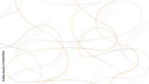 Random chaotic golden line for design element. Simple golden scribble lines backdrop minimal style background for website banner design.