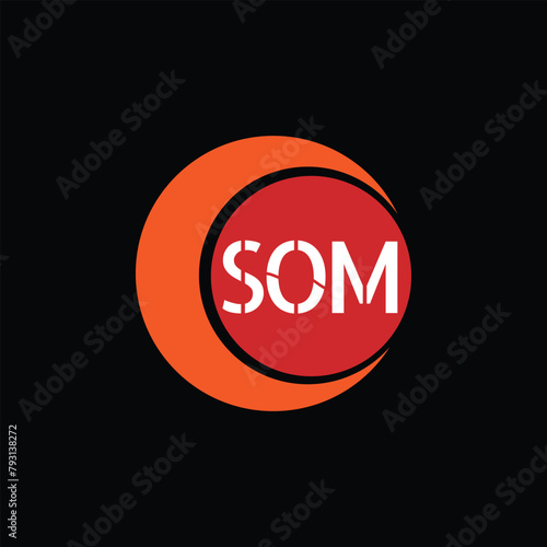 SOM Letter Initial Logo Design Template Vector Illustration