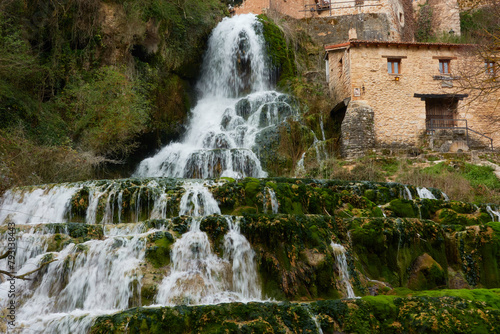 Orbaneja del Castillo waterfall in the province of Burgos, autonomous community of Castilla y León (Spain), Pahora region. 