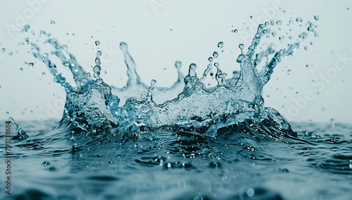water splash isolated on white photo