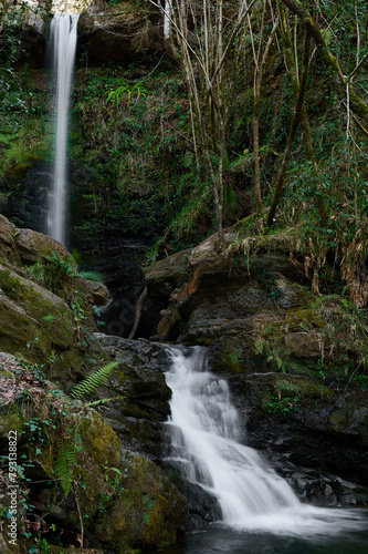 Lami  a Waterfalls in the Saja-Besaya Natural Park. Cantabria. Spain