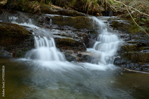 Lami  a Waterfalls in the Saja-Besaya Natural Park. Cantabria. Spain