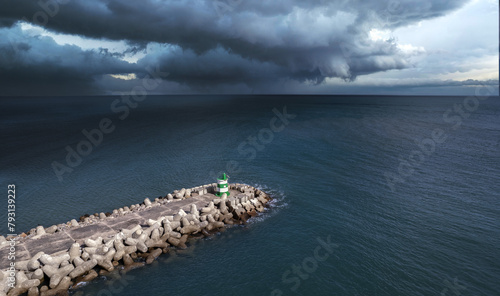 Little lighthouse in Tavira (Algarve, Portugal)