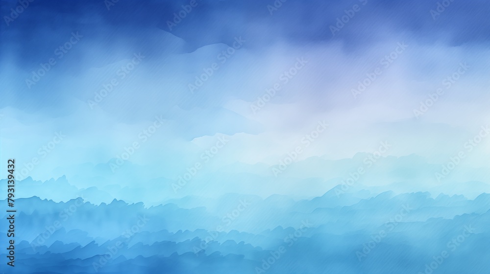 Serene Blue Gradient Abstract Art with Soft Textured Waves