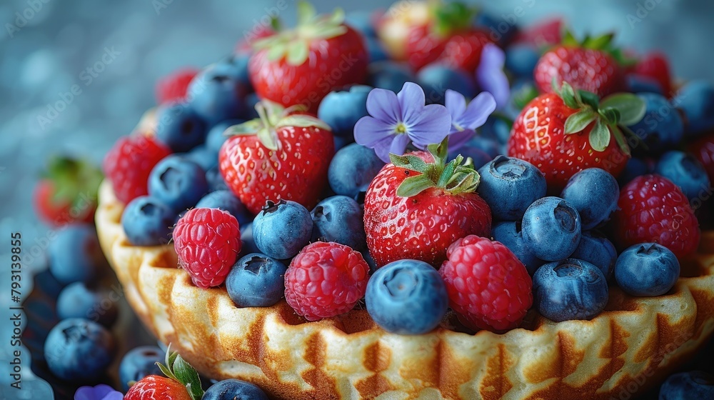 A Morning Symphony: Delightful Breakfast Spread with Vibrant Colors and Fresh Blooms A Morning Symphony: Delightful Breakfast Spread with Vibrant Colors and Fresh Blooms