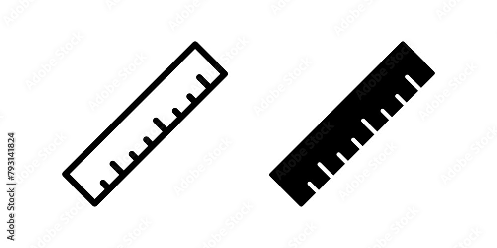 Ruler icon set. flat illustration of vector icon Ruler icon set. flat illustration of vector icon