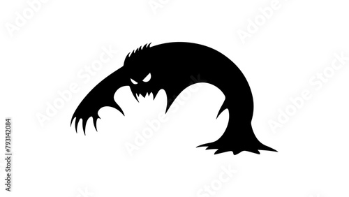 silhouette of a monster that is trying to scare someone, shape of scary monster