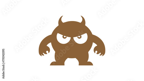 illustration of a cartoon angry monster/virus/bacterium