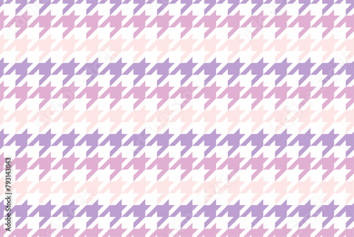 Houndstooth Seamless Horizontal Pattern Pastel Purple Desktop Wallpaper Background Vector Illustration Art