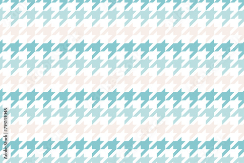 Houndstooth Seamless Horizontal Pattern Pastel Blue Desktop Wallpaper Background Vector Illustration Art