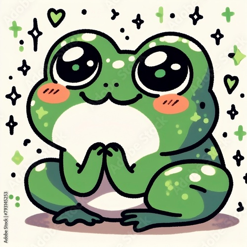 Cute frog clipart