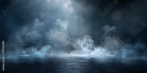 smoke and fog on a dark background