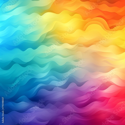 Vibrant Abstract Gradient Waves Creating a Rainbow Background