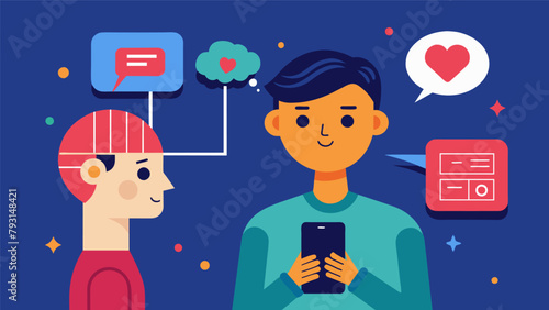 A teenager using a neural implant to send secret messages to their crush without their parents or friends knowing whats going on..
