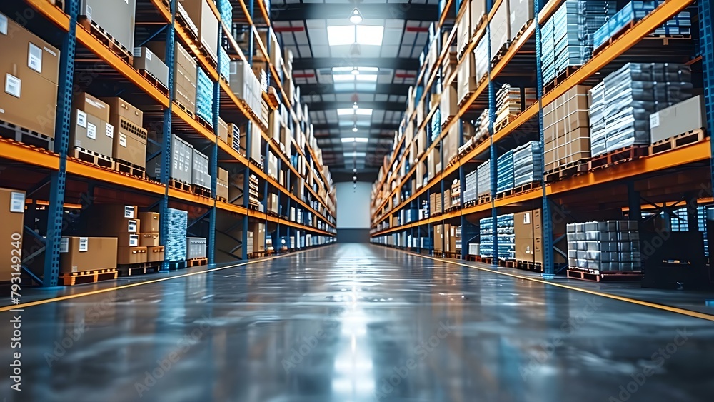 Enhanced warehouse management for optimized inventory control and efficient supply chain operations. Concept Warehouse Management, Inventory Control, Supply Chain Operations, Optimization, Efficiency