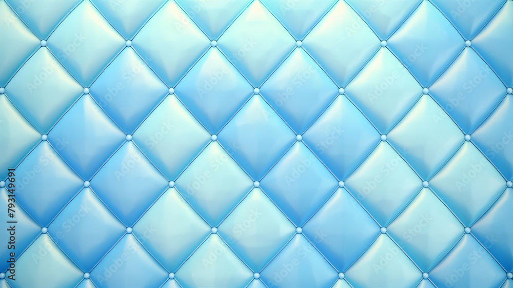 Fototapeta premium Blue Quilted Leather Texture Background