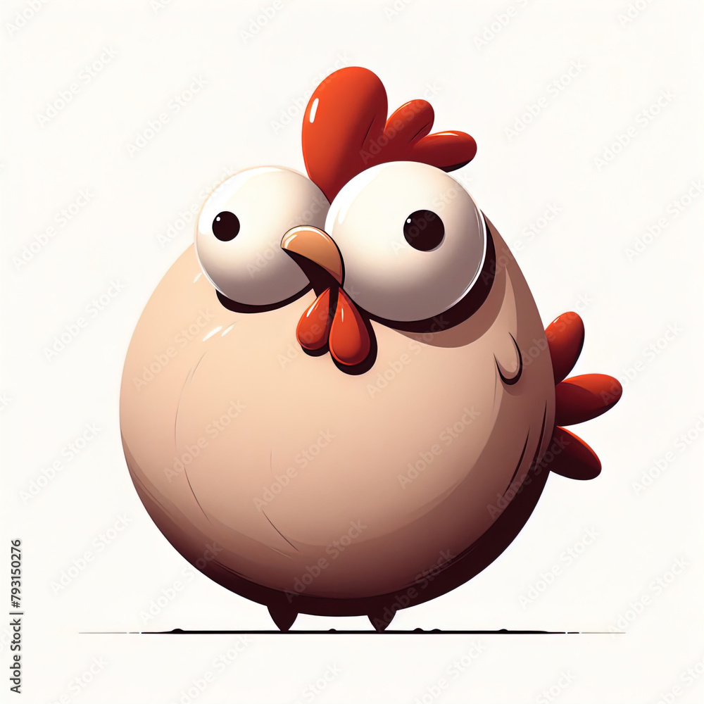 Minimalistisches lustiges Huhn Minimalistisches lustiges Huhn