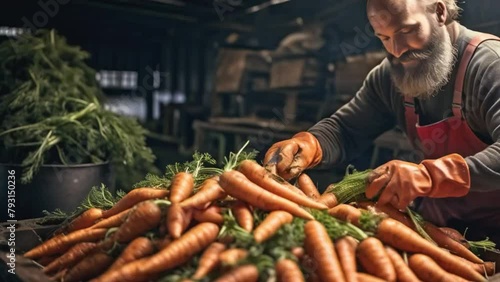 agricultor familiar de cenouras