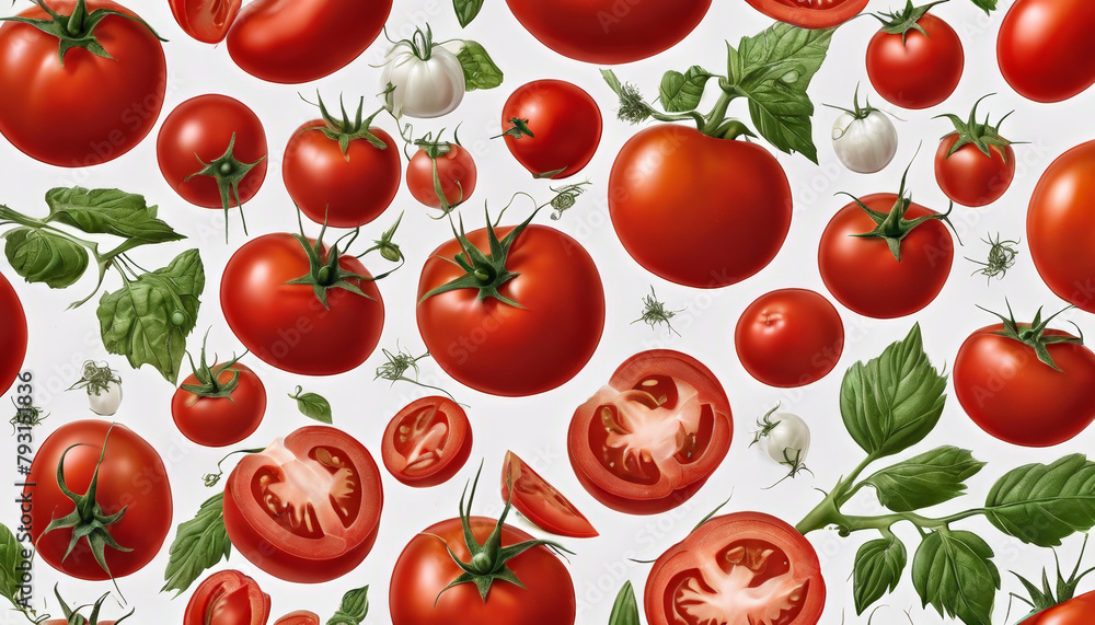 Top view of delicious ripe red tomatoes Top view of delicious ripe red tomatoes