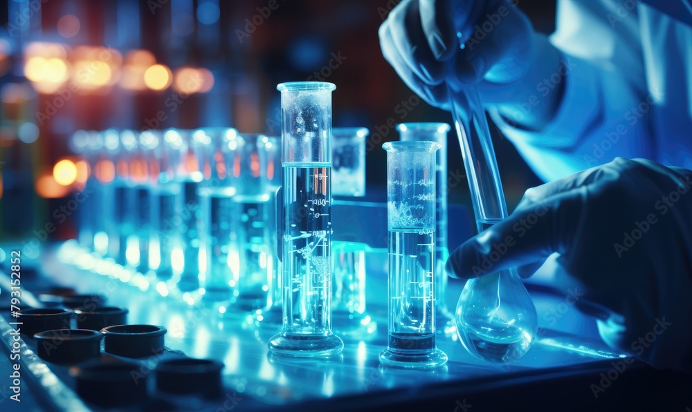 A chemist is doing laboratory chemical research A chemist is doing laboratory chemical research