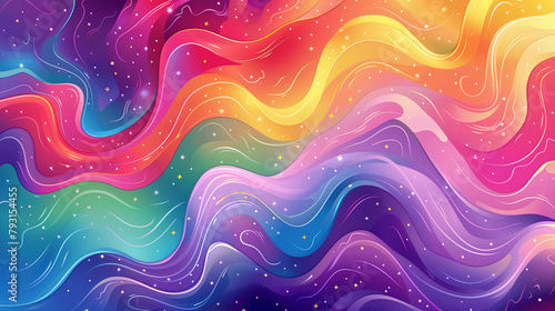 Abstract background with swirling shapes and colorful waves vector illustration. glitter pop background with colorful marble pattern.