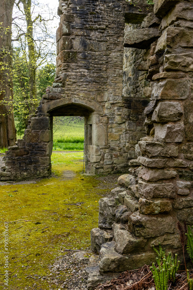 Ruins in Whalley Abbey, Lancashire, England 