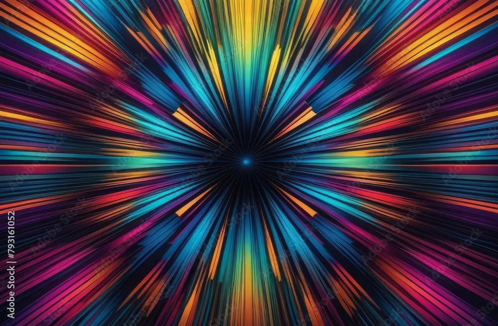 Obraz premium Rhythm of color: abstract image with multicolored lines
