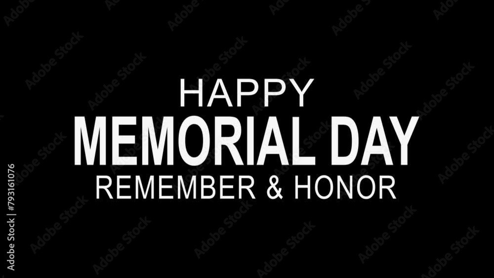 Memorial day animation. Waving flag. Happy memorial day. Flag USA ...