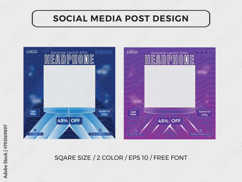 Free vector social media post design marketing business advertisement ...