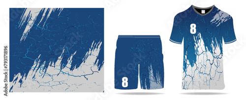 Soccer jersey design for sublimation. vector