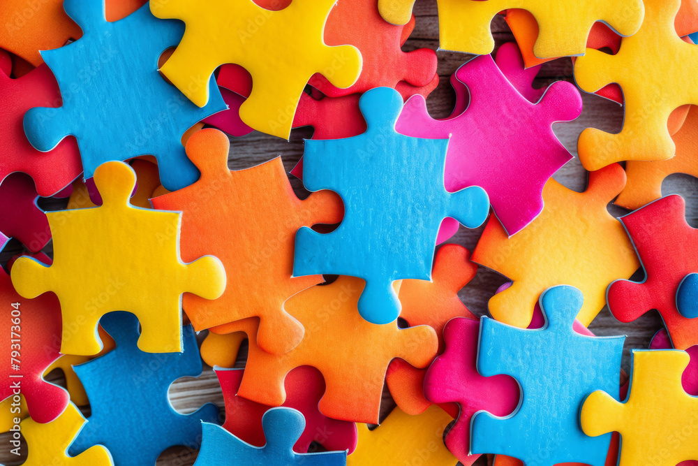 The color puzzle is a symbol of infinity, as the concept of the World Autism Awareness Day. A symbol of autism. The color puzzle is a symbol of infinity, as the concept of the World Autism Awareness Day. A symbol of autism.