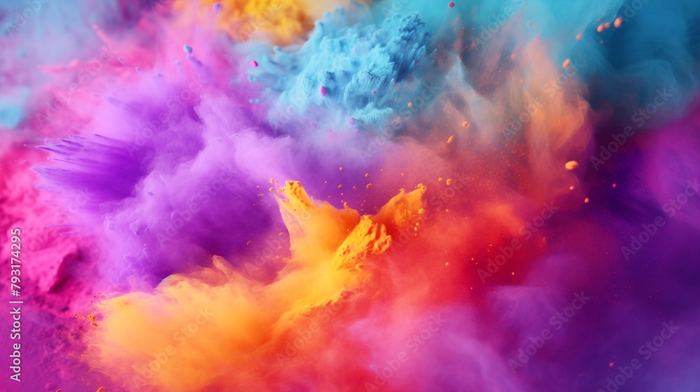 A Vibrant Color Explosion Resembling Festival Celebrations
