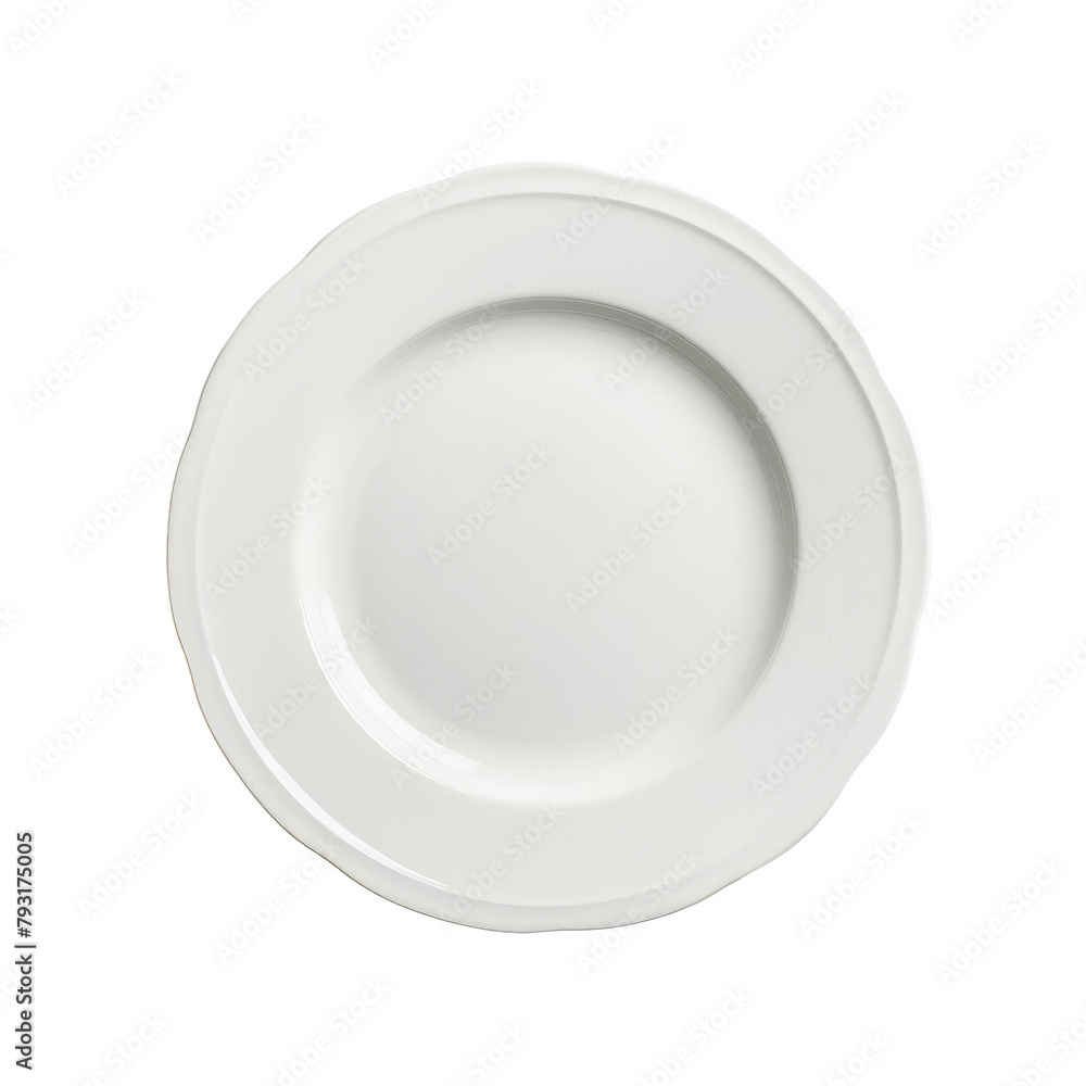 A crisp white plate stands alone against a transparent background complete with a handy clipping path for easy customization A crisp white plate stands alone against a transparent background complete with a handy clipping path for easy customization