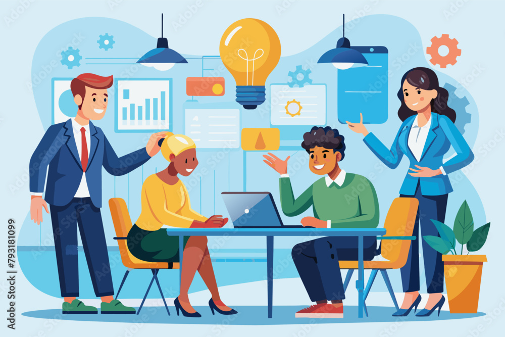 A business person brainstorming ideas in a meeting A business person brainstorming ideas in a meeting
