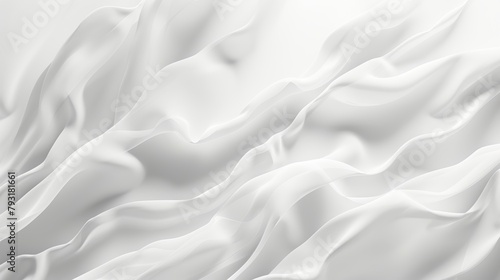 White silky fabric texture with soft waves. Abstract background design concept for interior 