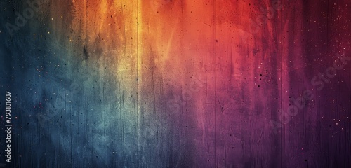 Vibrant multicolored gradient background with a rough texture.