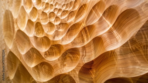 Wood carving pattern up close shot
 photo