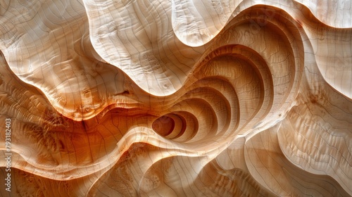 Detailed close up wood carving pattern
 photo