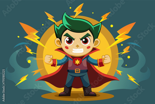A cartoon character with supernatural powers