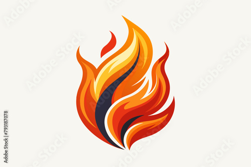 A classic flame icon redesigned with flowing lines and vibrant colors, symbolizing passion and inspiration.
