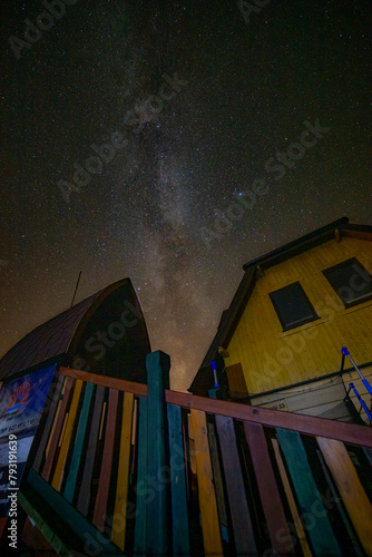 houses at night