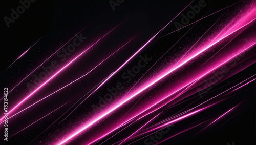 Abstract Elegant Diagonal Striped Pink Light Sparking through Black Background