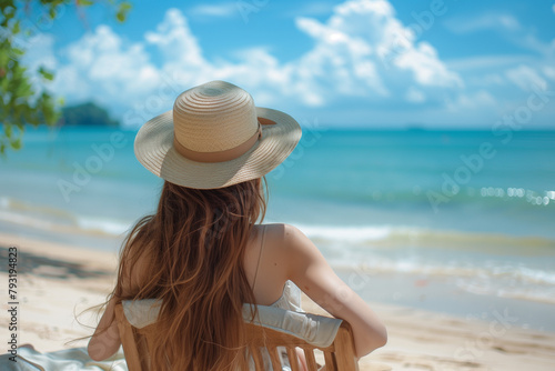 Woman Sitting in Beach Chair © Ala