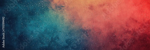 80s and 90s Style Gradient Texture Background with Red and Blue Noisy Grain