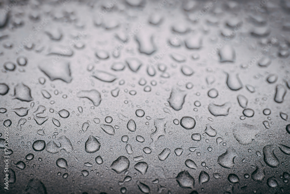 Water drops on gray background Water drops on gray background
