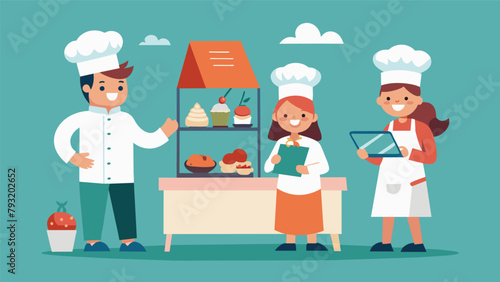Aspiring chefs offering mouthwatering treats at their own mini food stands complete with handwritten menus and customized packaging.