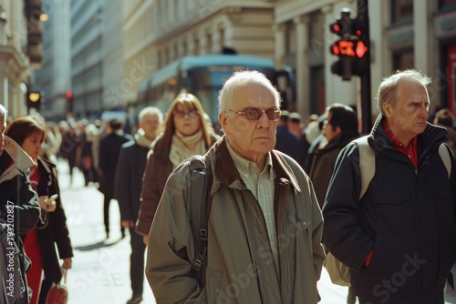 Elderly man on the streets of London