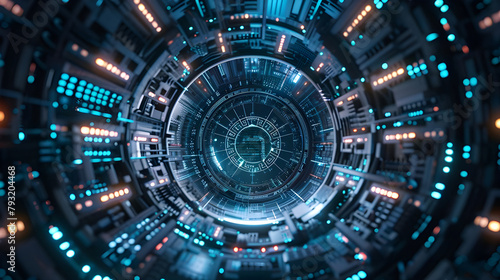 Abstract Futuristic Technology Background